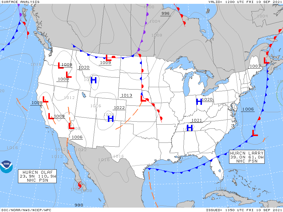 Surface Analysis Chart